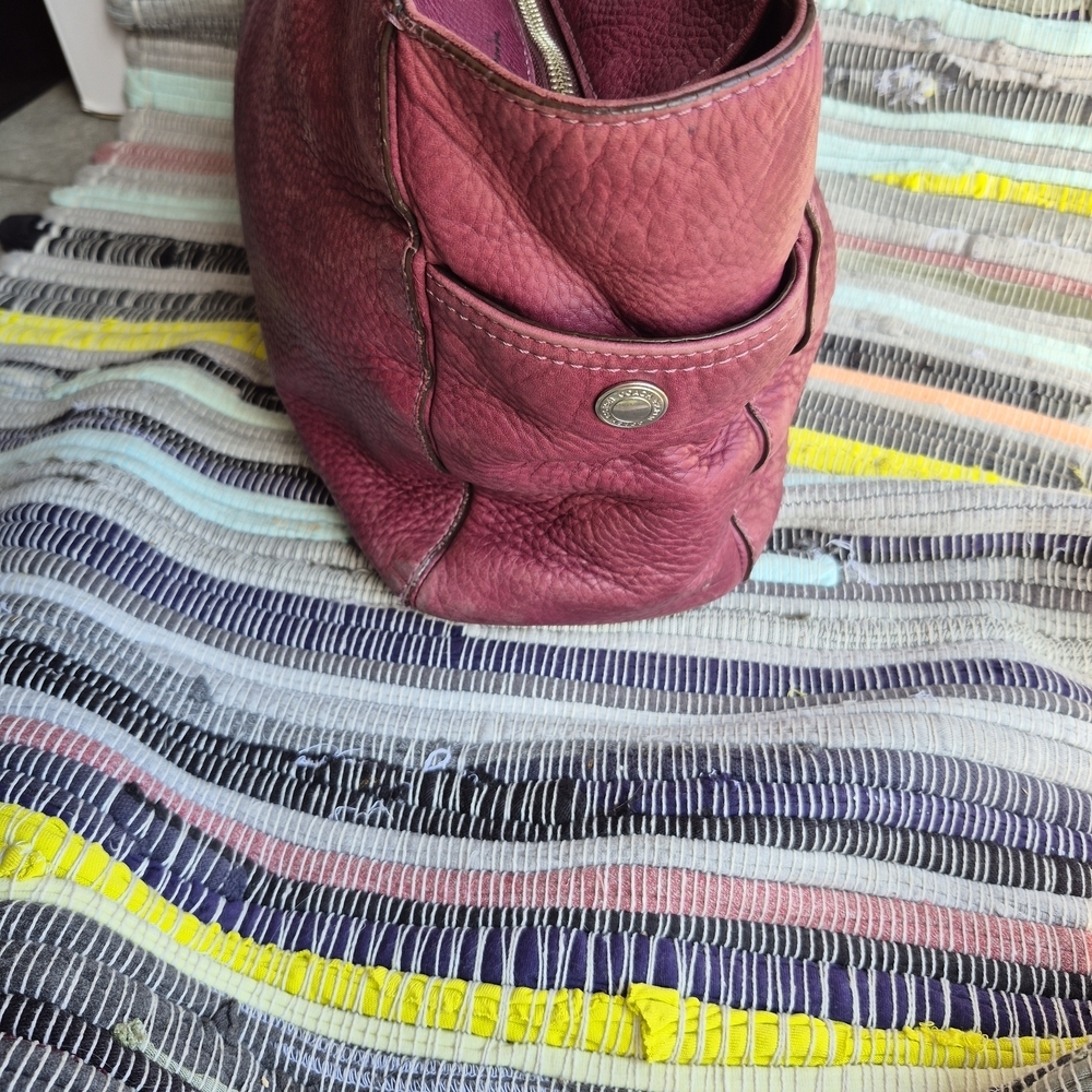Coach Hamptons Berry Pebbled Leather Tote Bag F11347 Y2K Whimsigoth Shoulder Bag - Picture 5 of 9